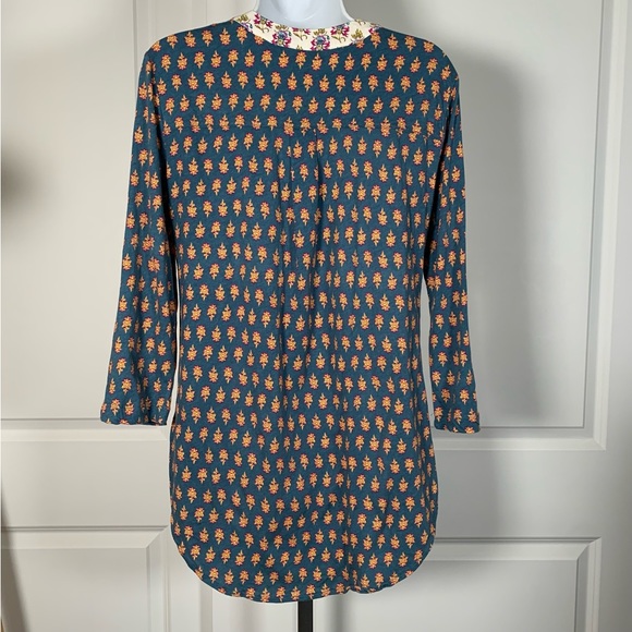 Mauve Mandan Top Anthropologie Small Blouse Blue Green - Picture 7 of 14